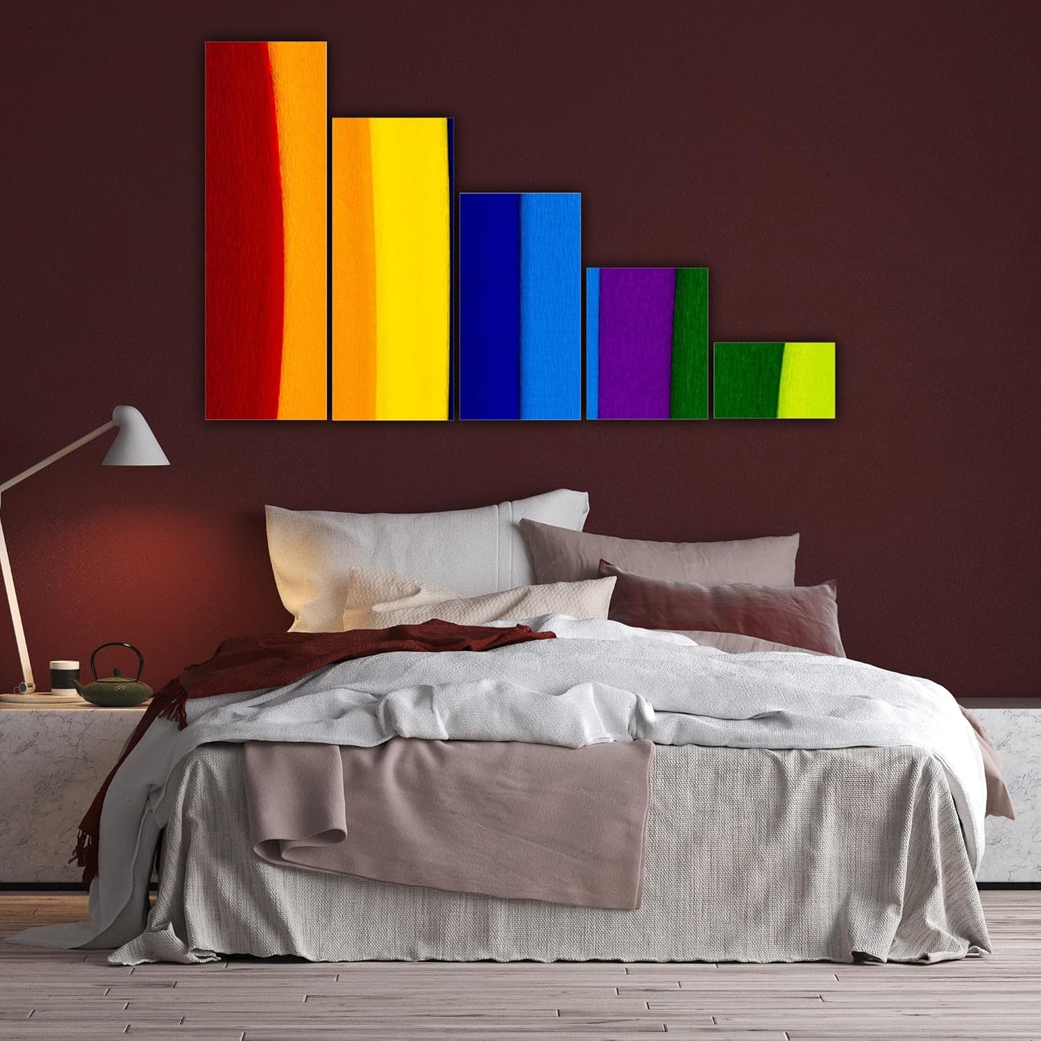 Frame-tastic Abstract Wall Art That'll Jazz Up Your Space - close-up of splash-proof multi-frame modern panels