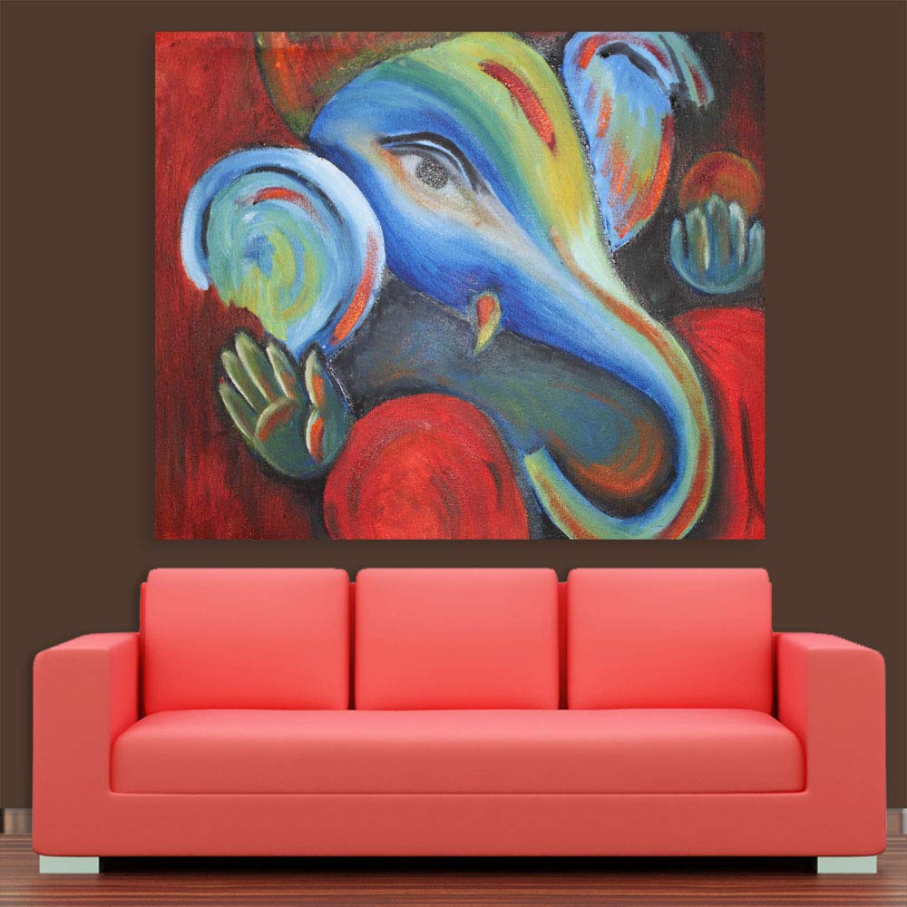 Ganesha Glows: Unframed Wall Art That Blesses & Wows (91x76cm Canvas)