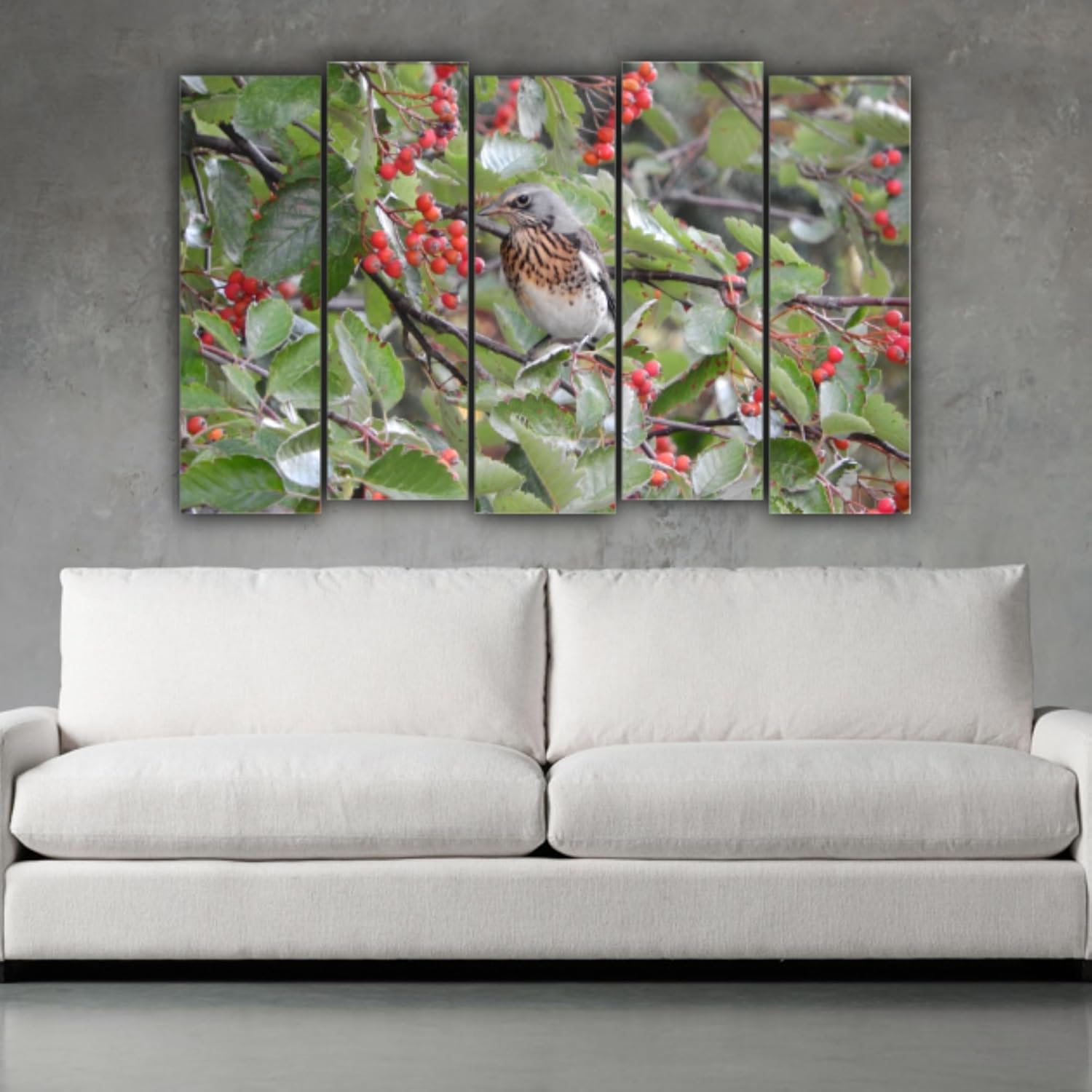 Chirp-tastic Bird Photography Framed Wall Art That'll Make Your Walls Swoon mounted above a cozy sofa, adding feathered flair.