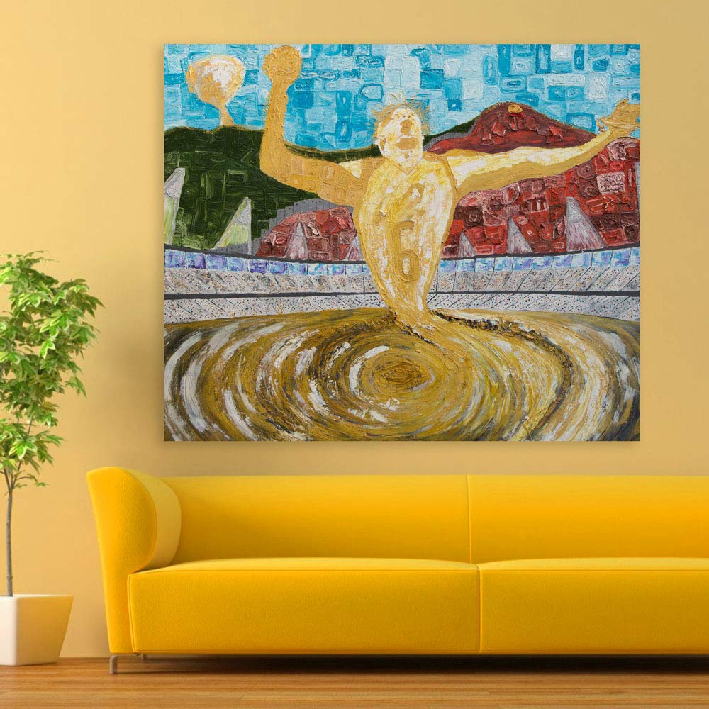 Sandstorm-tastic Abstract Unframed Wall Art That Makes Waves