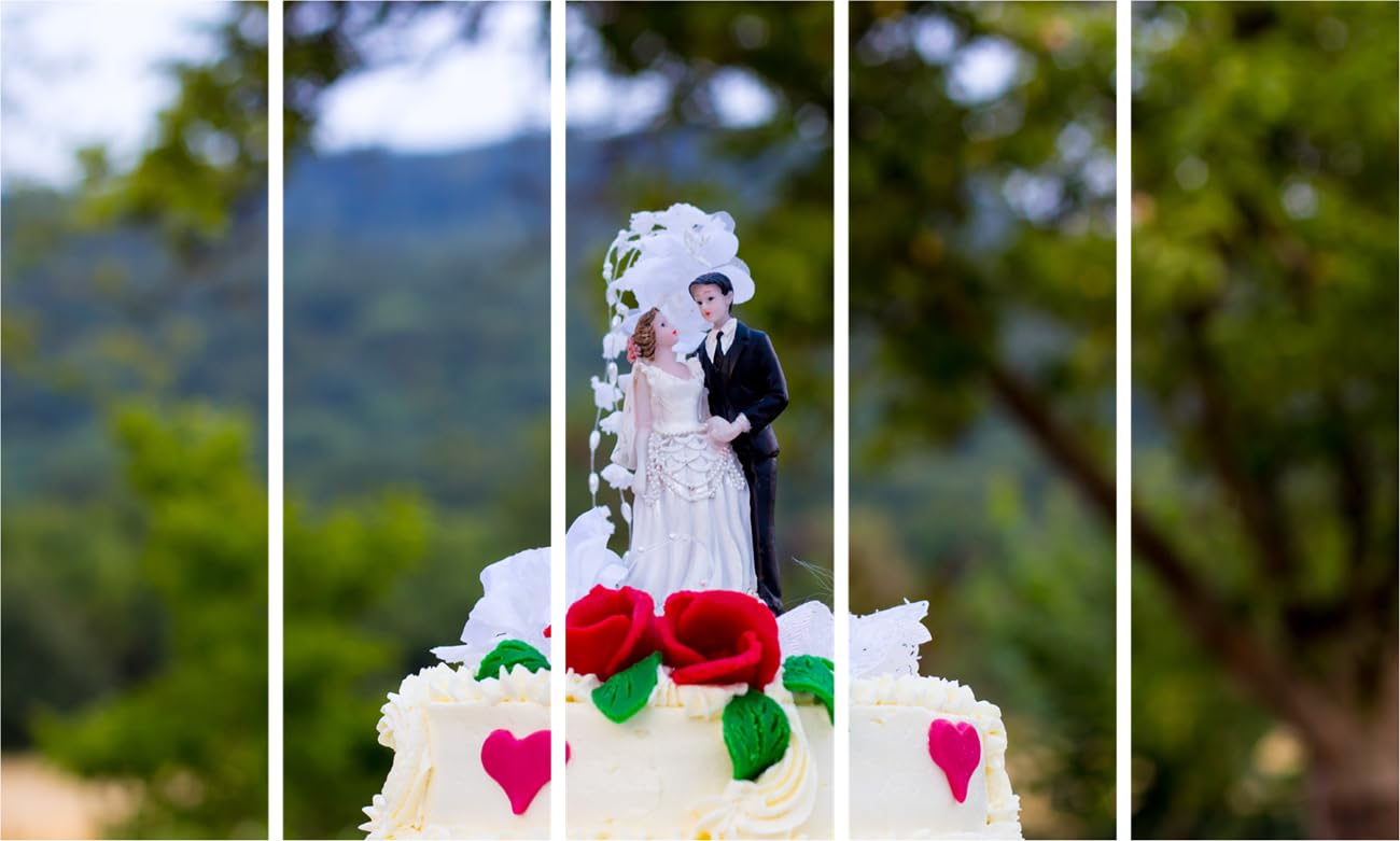 Close-up of Cake-tastic 5-Panel Sweet Photography Wall Art showcasing colorful cake details
