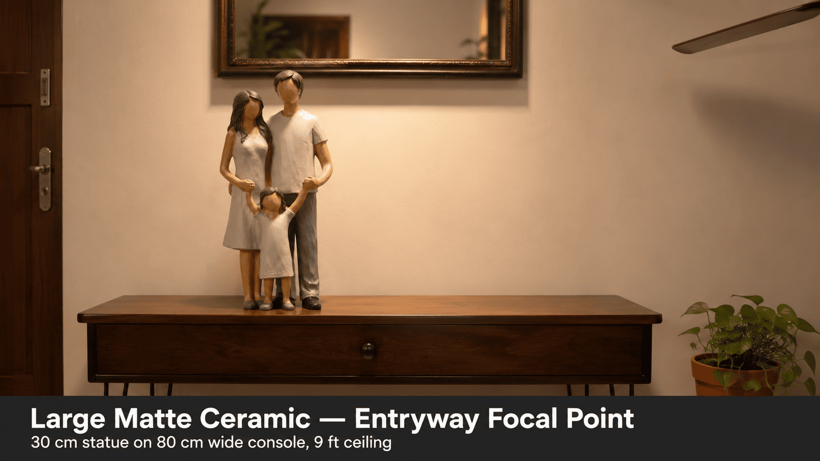 The Right Statue Size for an Indian Apartment Entryway Focal Point