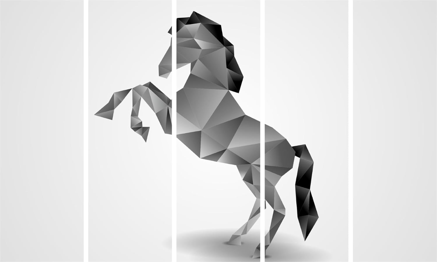 Horse-tastic Polygonal Herd Framed Wall Art That Gallops Into Your Heart