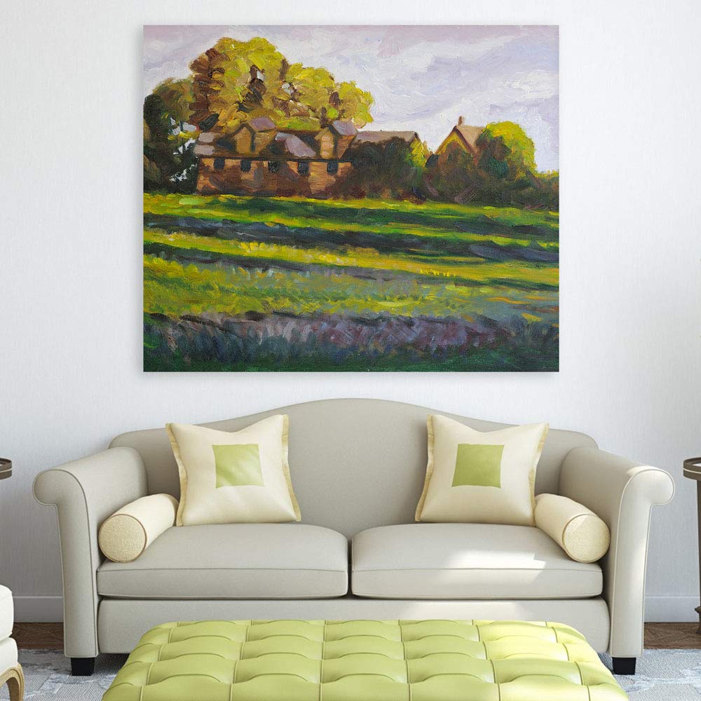 Countryside Calling unframed Wall Art featuring a serene country landscape on canvas