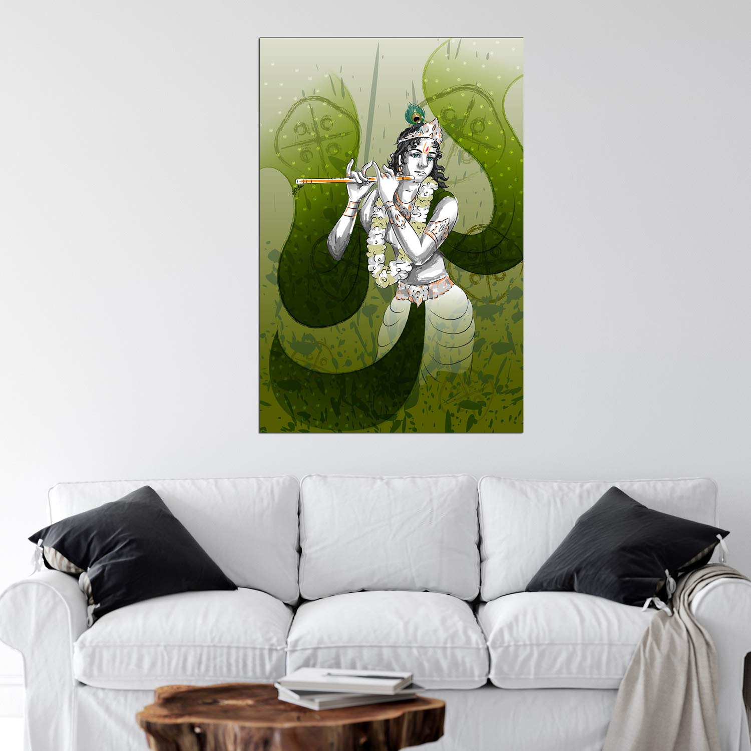Krishna-mazing Unframed Wall Art for Instant Divine Vibes (91x61cm)