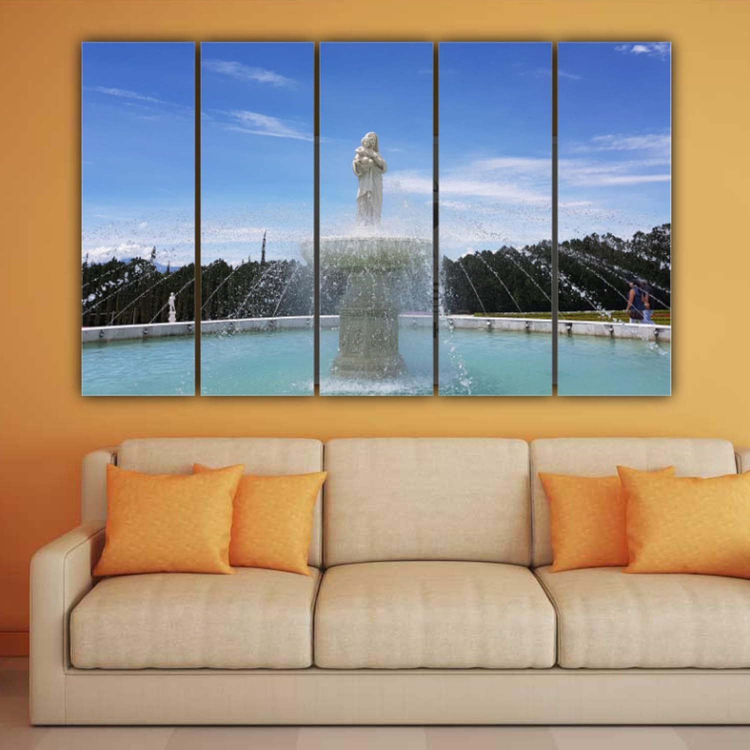 Close-up of the textured finish on the Sculpture-tacular Multi-Frame Framed Wall Art.