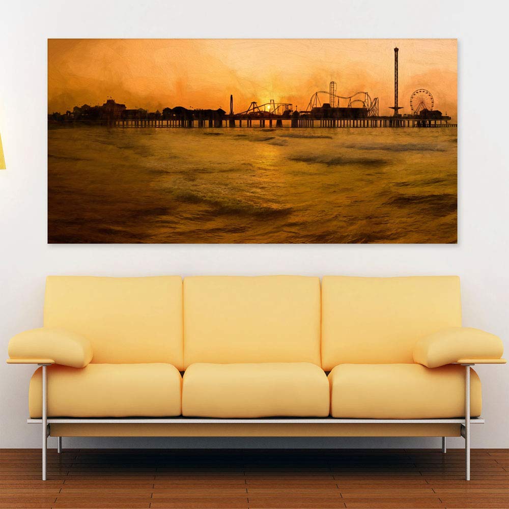 Glow-rious Skyline Sunset Canvas That'll Make Your Walls Blush - Framed Wall Art
