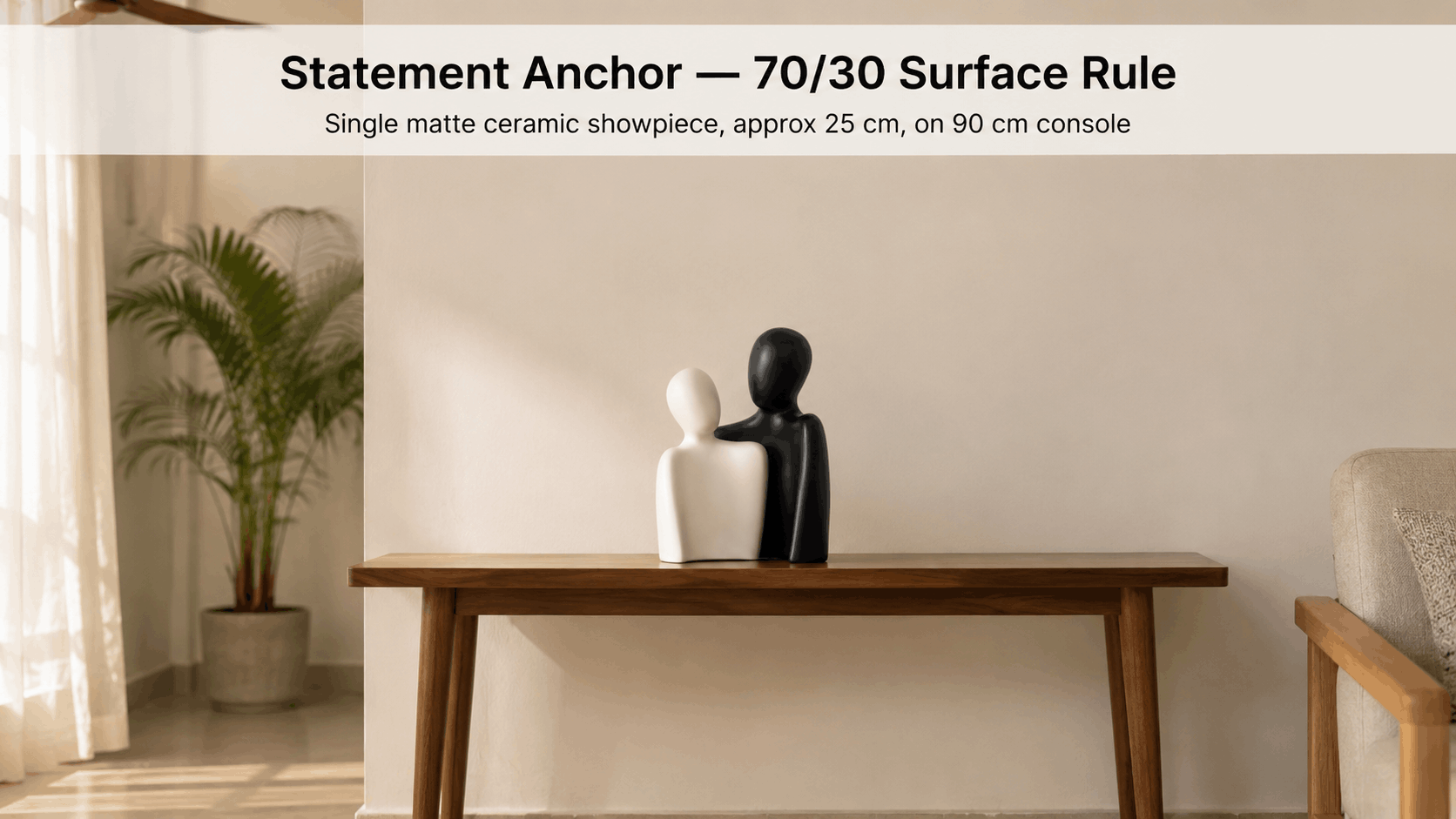 Single statement showpiece vs grouped small objects what works in compact Indian flats