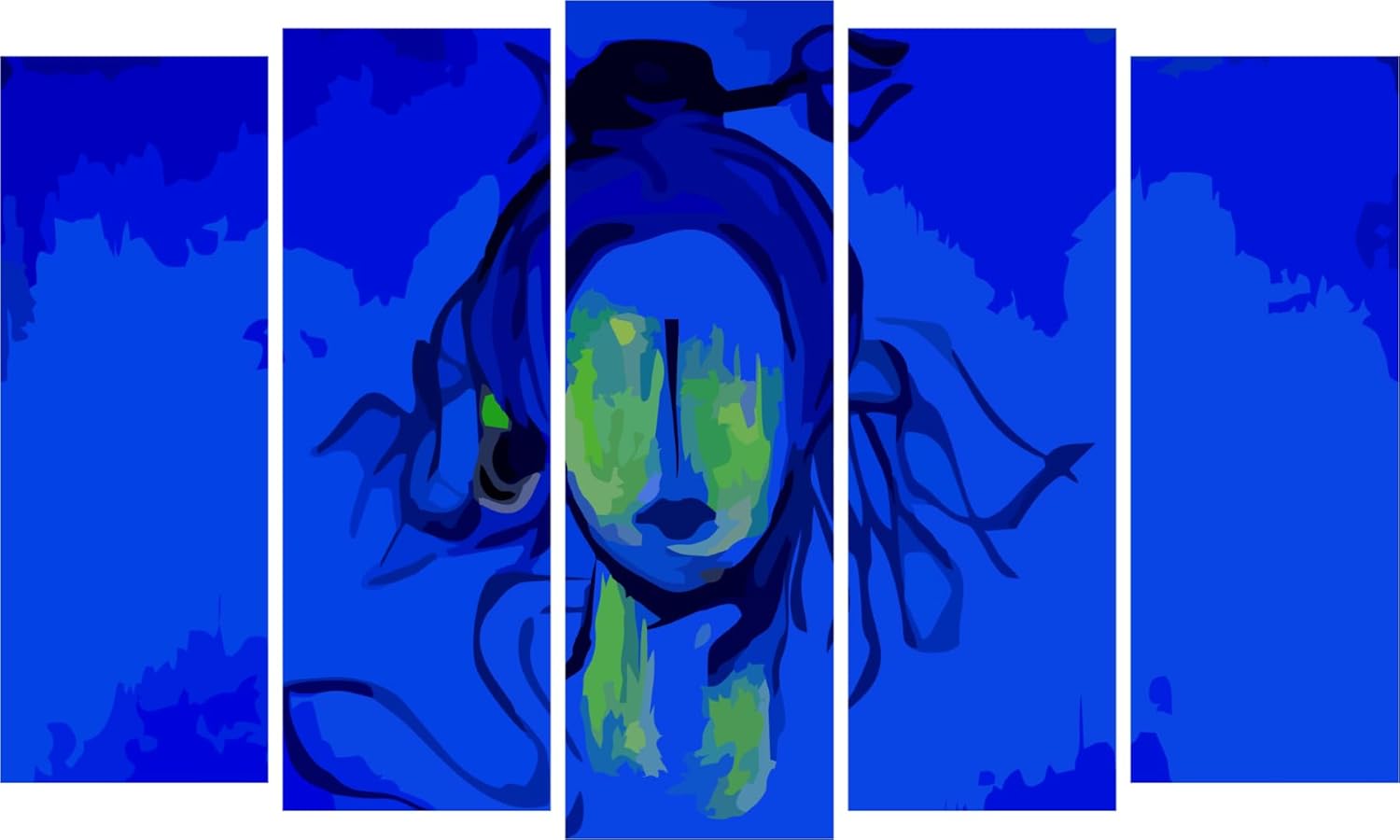 Shiva-stravaganza Multi-Frame Framed Wall Art Fiesta (150x76cm Cosmic Vibes)
