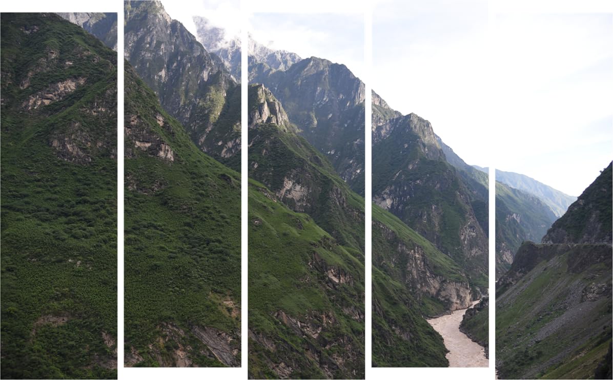 Hillside Harmony: Framed Multi-Frame Wall Art That'll Make Your Walls Swoon (127x76cm)