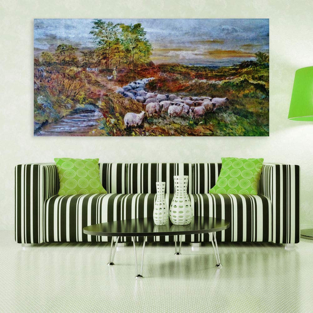 Countryside Bliss: Framed Canvas Wall Art That Whispers Evening Magic