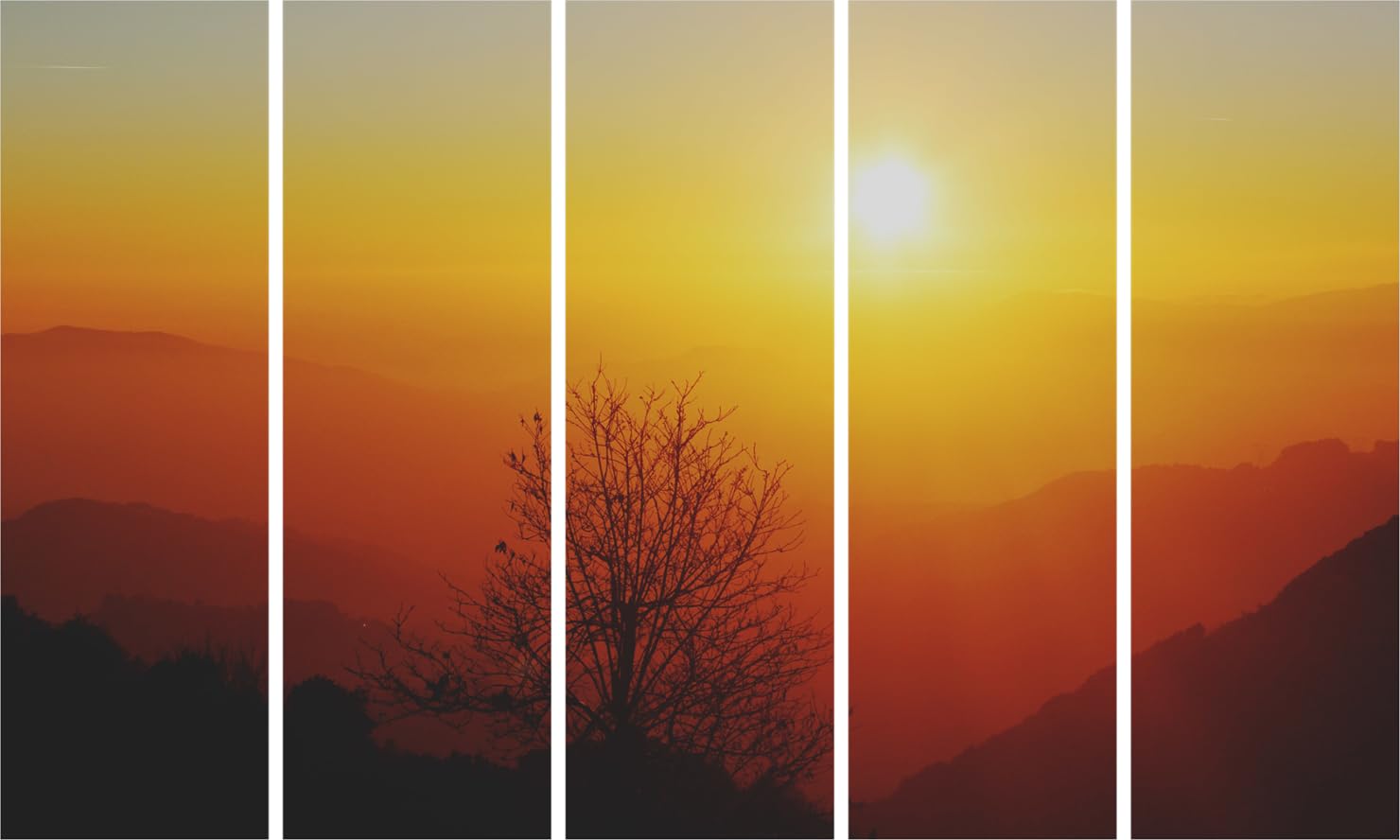 Sunrise Soiree: Framed Multi-Panel Wall Art to Wake Your Walls (150x76cm)