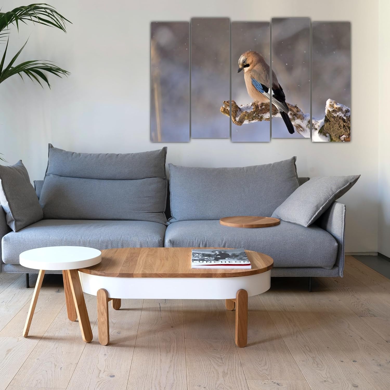 Close-up of the Bird-iful Multi-Framed Wall Art Thatll Have Your Walls Chirping with Joy (150x76cm) showcasing vibrant plumage