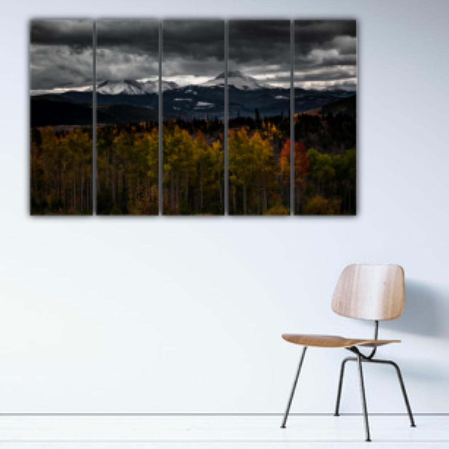 Close-up of vibrant mountain scene on the multi-frame Nature Mountain Wall Art