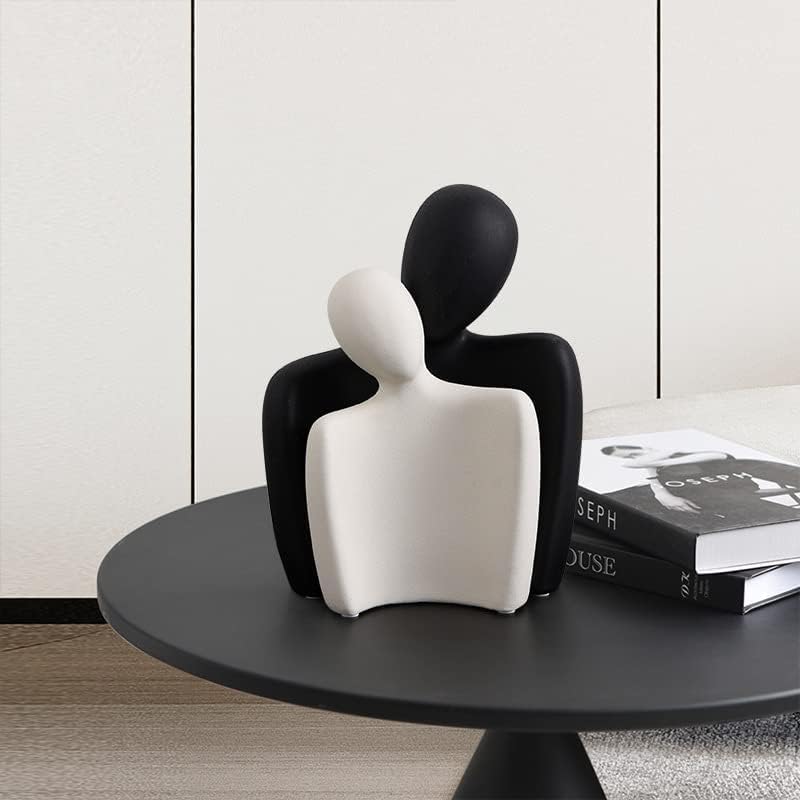 Hugging Couple Figurines for Shelf and Table, Modern Romantic Sculptures for Living Room, Bedroom, Office Decor - 5