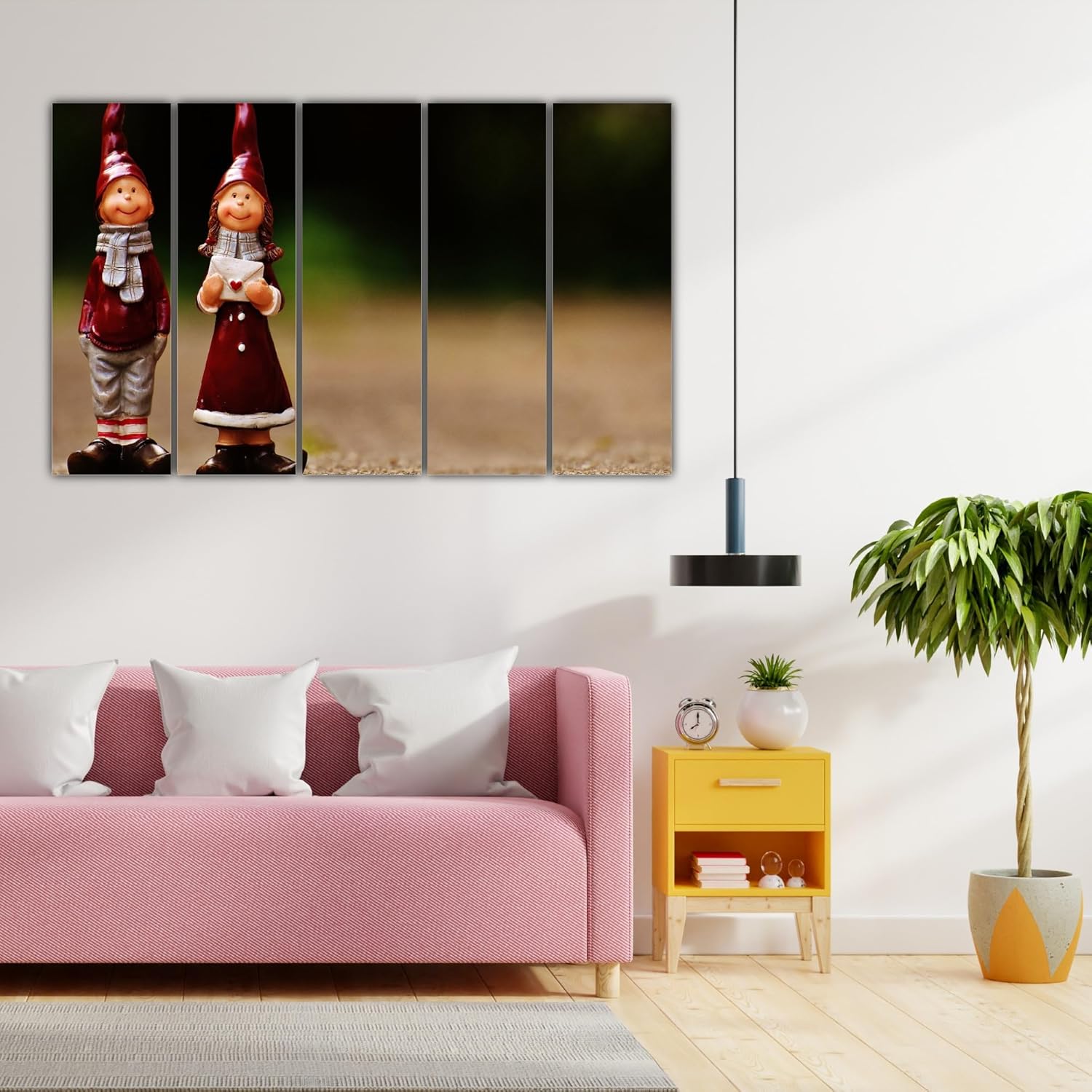 Close-up of Tiny Treasures multi-frame miniature Wall Art highlighting bold, splash-proof colors.