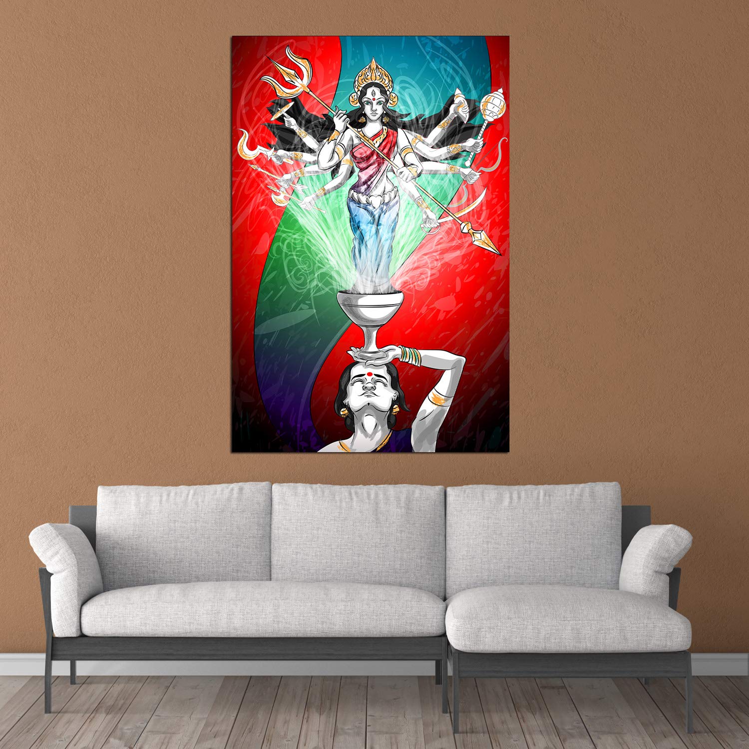 Divine Durga Delight: Unframed Hindu Wall Art to Bless Your Space