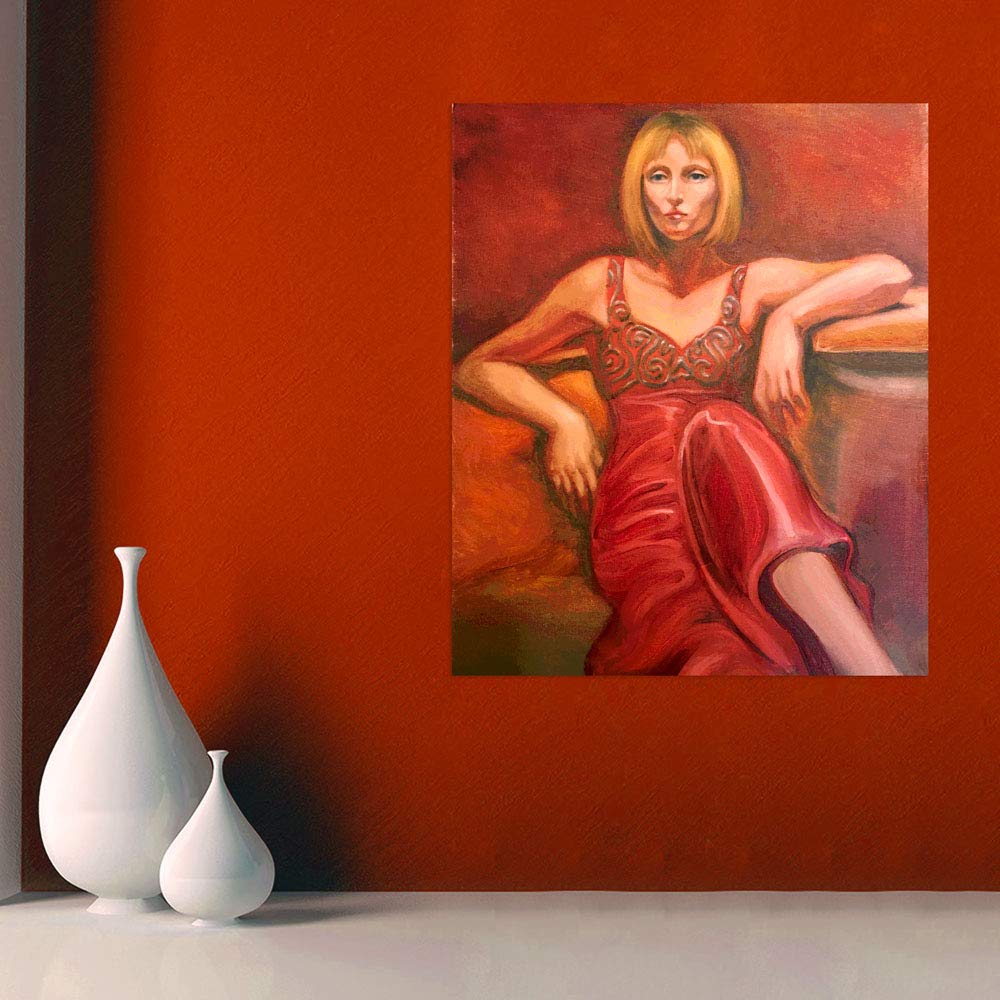 Heartthrob Alert: Unframed Man Wall Art showcasing a seductive male silhouette on premium matte canvas (91x76cm)