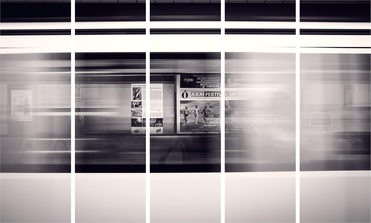 Choo-Choo Crew! Moving Train Photography Wall Art  Framed Multi-Panel Motion Bliss (150x76cm)
