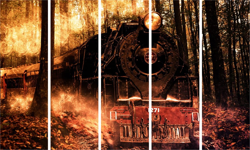 Choo-Choo Charm: Locomotive Multi-Frame Framed Wall Art