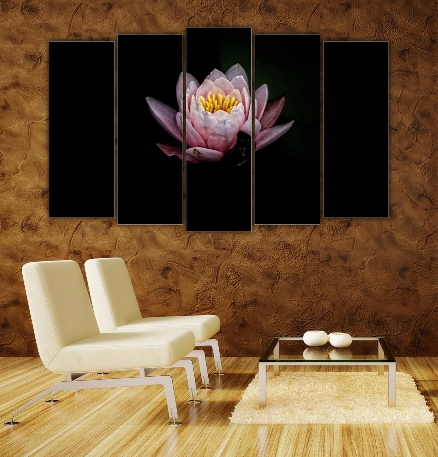 Close-up of framed Wall Art showing splash-proof lotus photography on sturdy wooden MDF panels