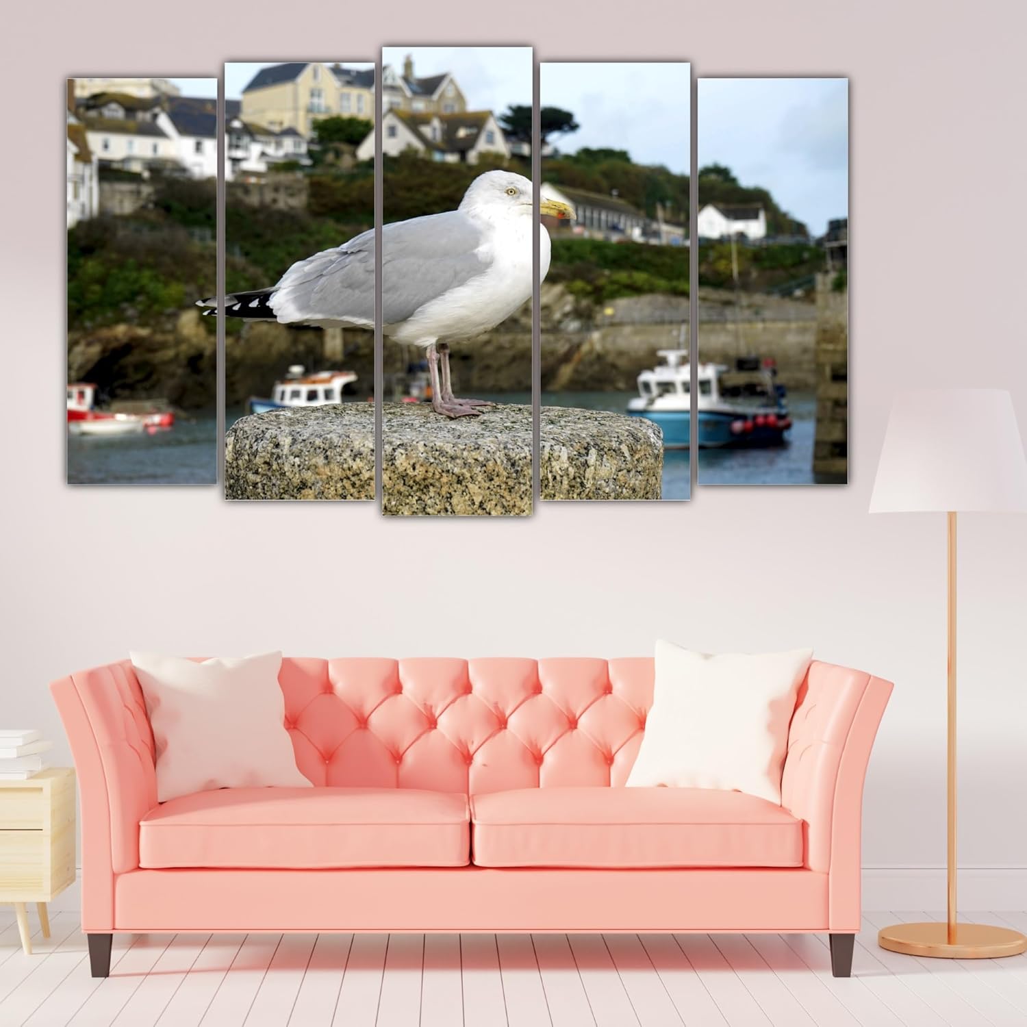 Multi-frame bird wall art showcasing vivid feathered friends in splash-proof, scratch-resistant frames.